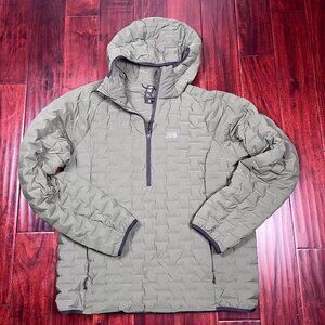 Mountain Hardwear StretchDown Hooded Mantis Green Insulated Pullover Men Size XL